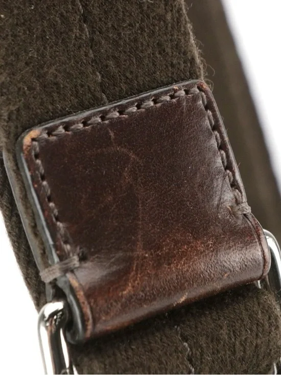 Coach Brown Pebble Grain Leather Web Strap Crossbody Bag - Picture 7 of 9